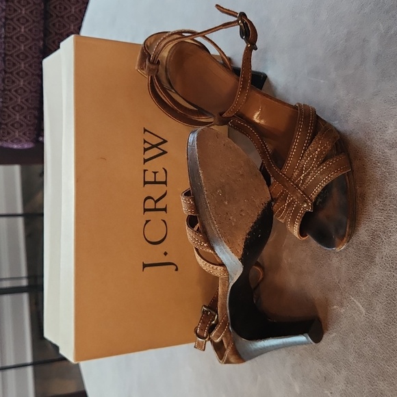 JCrew Holden Suede Stacked Heels Size 7 - Picture 2 of 4